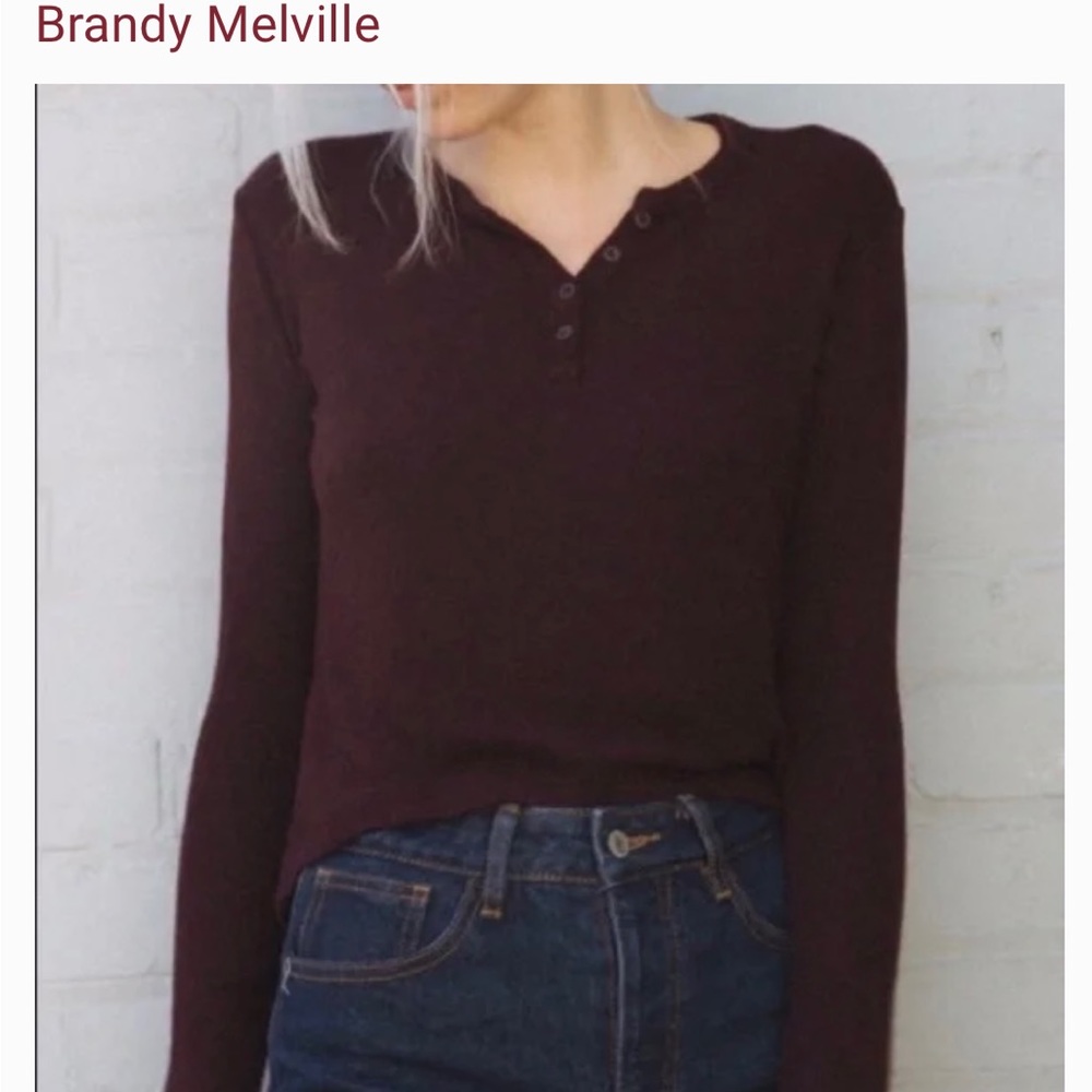 Brandy Melville Henley with buttons